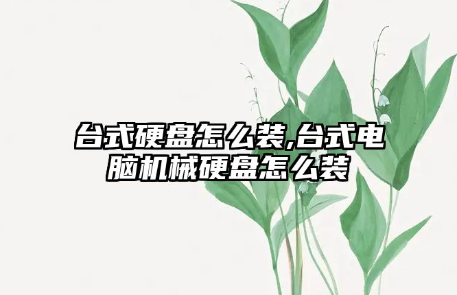 臺式硬盤怎么裝,臺式電腦機械硬盤怎么裝