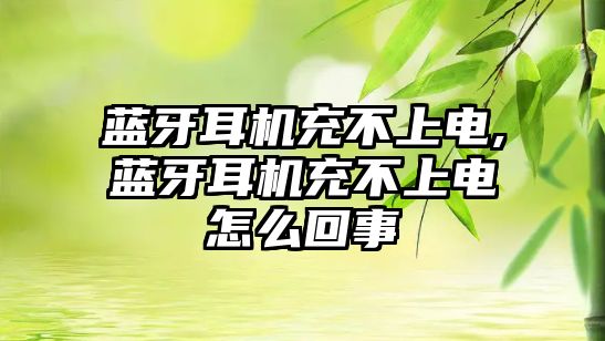 藍牙耳機充不上電,藍牙耳機充不上電怎么回事