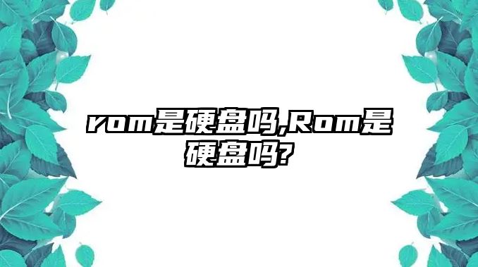 rom是硬盤嗎,Rom是硬盤嗎?