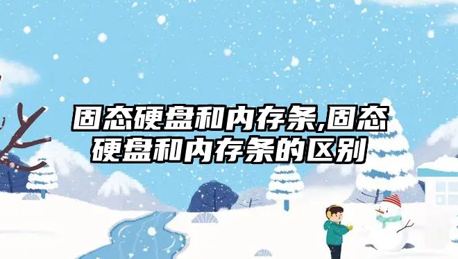 固態硬盤和內存條,固態硬盤和內存條的區別