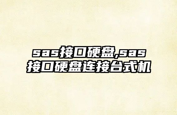 sas接口硬盤,sas接口硬盤連接臺式機