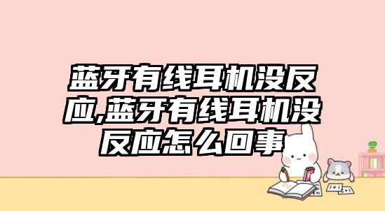 藍牙有線耳機沒反應,藍牙有線耳機沒反應怎么回事