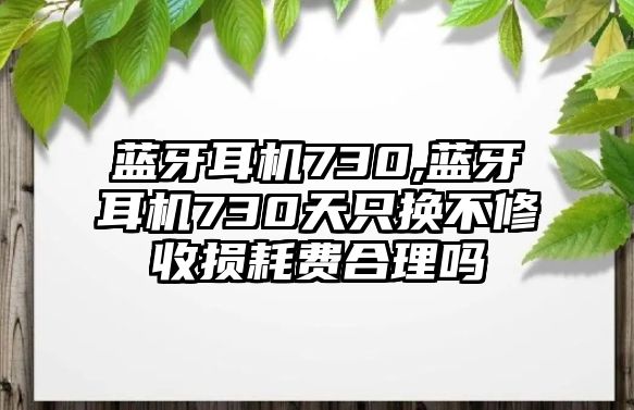 藍(lán)牙耳機(jī)730,藍(lán)牙耳機(jī)730天只換不修收損耗費合理嗎